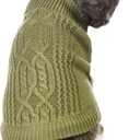Stretchy Cat Sweater - 17 Colors & 6 Sizes | Snug Winter-Ready Knit for Boy/Girl Cats & Kittens (Olive Green, X-Small)