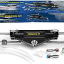 150HP Hydraulic Outboard Steering Cylinder Kit Replaces for Seastar HC4645H, Fits for Yamaha Single Outboard up to 150HP, Marine Boat Hydraulic Steering System with Two-Way Lock Valve and ORB Fittings