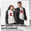 2 x 6-1/2" Varsity Letter Patches Red Iron On Letters Letterman Jacket Patches Chenille Large Iron On Letters for Clothing Jacket/Hoodie/Varsity H