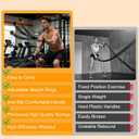 Adjustable Ropeless Battle Ropes Trainer, Weighted Cordless Battle Ropes for Home Gym, Portable Workout Ropes for Strength Training, Anaerobic & Full Body Exercise (Pink)