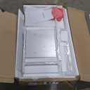 Vanity Desk with Mirror and Lights, Makeup Vanity with Storage Drawer, Power Outlet and Large Cabinet for Bedroom - White