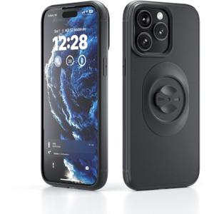 Bike Phone Case  Compatible with iPhone 16 Pro, Slim Shockproof Cover with Secure Lock-in Design, Fits Quarter-Turn Mounts Using Garmin-Style Interface Black