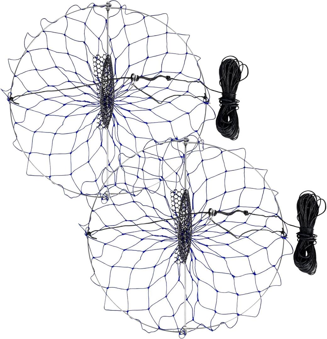 Castable Crab Traps with 110' Orange Crab Rope and Stainless Steel Bait Pin