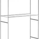 Zenna Home Over the Toilet Storage Shelf Space Saver, Behind Toilet Bathroom Organizer and Storage, Metal Bathroom Organizer with 3 Shelves, Satin Nickel