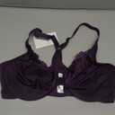 MELENECA Women's Racerback Front Closure Full Coverage Unlined Plus Size Underwire Bra (38D, Purple)