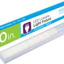 Enbrighten 10 Inch LED Premium Under Cabinet Light Fixture, Plug-In, Bright White 3000K, 275 Lumens, Plastic Housing, On/Off Switch, Perfect for Kitchen, Home Office, Garage, Workbench & more, 26534