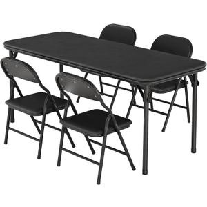 GAOMON 5 Piece Set Folding Table and Chairs Set for Boys and Girls