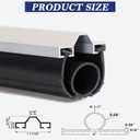 Garage Door Seals, Convex Shape Aluminum Track with U+O Shape Garage Door Seals Bottom Rubber Retainer Base Kit, Universal Garage Door Weather Stripping Kit (16.5ft), T2-005