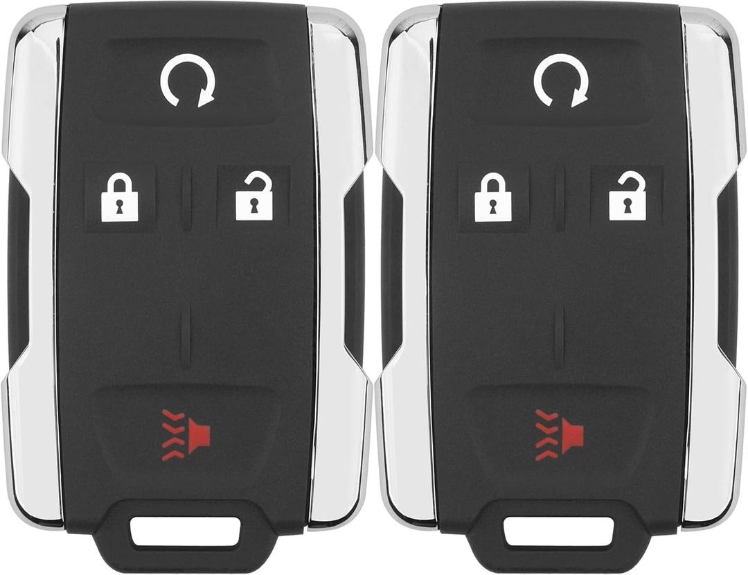 Key Fob Replacement for 2014-2020 Chevy Silverado 1500 2500 3500/15-21 Colorado/ 2015-2021 GMC Canyon/ 14-20 Sierra Car Keyless Entry Remote Control, M3N-32337100, 4 btn, 2Pcs