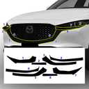 BOGAR TECH DESIGNS for Mazda CX-30 2020-2026 Front Chrome Delete Precut Vinyl Overlay Kit, Gloss Black Blackout Trim