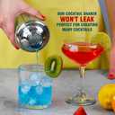 EVERYDAY COCKTAIL - Professional Glass Cocktail Shaker 14 oz, Martini Shaker with Recipes and Measurements, Built-in Strainer and Leakproof Seal, Clear Bar Tool for Margaritas, Martinis