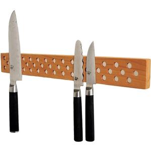 Magnetic Wooden Knife Bar Holder Strip, Cherry or Walnut, 12, 16, 20, or 24 Inch (12 Inch, Cherry)