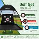 Golf Net for Backyard Practice 10x7ft Golf Hitting Net with Tri-Turf Mat, Multi-Target Zones, Carry Bag | Golf Practice Net for Driving, Chipping & Swing Training Indoor & Outdoor Use
