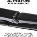 ClixWipers 18" + 18" Windshield Wiper Blades (2-Pack) Conventional All-Steel Automotive Replacement Windshield Wiper Blades, All-Weather Car Accessories, Fits J-Hook & Pin Arms