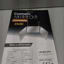 HIEEY 3 Way Mirror for Hair Cutting with LED,360 Trifold with Height Adjustable Telescoping Hooks,and 5X Magnification,for Makeup and Styling (Black)