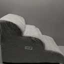 Aodisman Dog Ramp and Stairs for Small Dogs & Cats,3Step Pet Stairs for Couch Sofa and Chair,Indoor AntiSlip Dog Stairs for Old Cats and Puppy,Light Grey