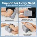 UJPFEO Knee Pillow for Side Sleepers, Leg Pillow for Sciatica, Back, HIPS, Knees, Joints Pain Relief,Pillows for Between Legs While Sleeping Spine Alignment Support & Relieves Pressure