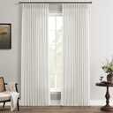 Natural Linen Curtains 84 Inch Length 2 Panels for Living Room Neutral Textured Pinch Pleated Curtains Ivory Cream Beige Light Filtering Pleated Drapes 84 Inches Long Back Tab Hooks Clips Rings 7Ft