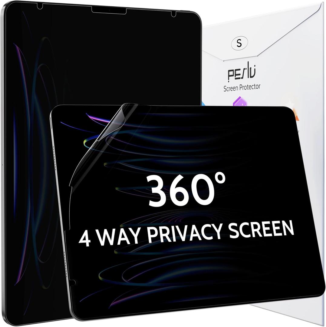 360 Privacy Screen for iPad Air 5th/4th Gen & iPad Pro 11 (2018-2022), Anti Glare Blue Light Spy Filter Private Cover, High Sensitive Bubble-Free Easy Install Black Security Protector