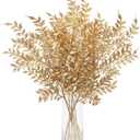 40 Pcs Decor Fake Leaves for Christmas Decor Gold Leaf Artificiales para Table Wedding Home Room Office Decoracion (21inch)