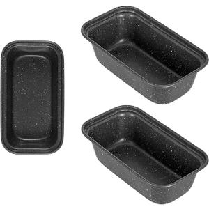Walooza Mini Loaf Pan, 6x3 Inch Nonstick Bread Pans for Baking, Oven & Air Fryer Safe Small Banana Bread & Meatloaf Pan, Carbon Steel Baking Tins for Homemade Bread (Mini Loaf Pan(3pack))