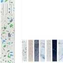 A&S Modern Stone Mezuzah Case Design, Mezuza Cover for Scroll Protection, Easy Peel and Stick Houswarming Gift and Home Blessing (Terrazzo Blue/Green, 7 Inches)