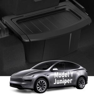 2026 Upgrade Rear Center Console Organizer for Tesla 2025-2026 Model Y Juniper Accessories, Partitioned Storage & Stable Installation, Seat Backseat Storage Trash Can Bin for Tesla Model Y Juniper