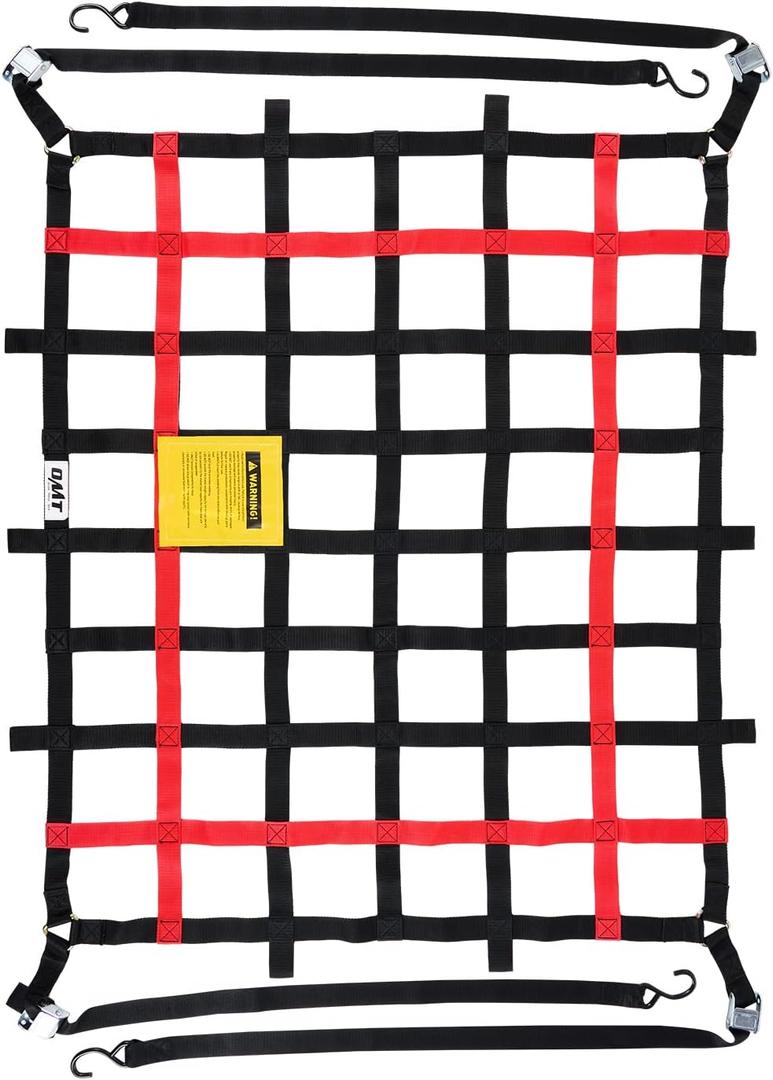 Orion Motor Tech Cargo Net for Pickup Truck Bed, 3.5'x4.2' Truck Short Bed Net for SUV ATV Oil Rig Cargo Rack, Heavy Duty Mesh Cargo Netting for Pickup with S-Hook Straps Tie Down Strap Bungee Cord