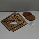 Menkxi 2 Pcs Boho Wall Shelf Mid Century Modern Shelf Wooden Rainbow Floating Shelves Brown Decorative Plant Wall Shelves Natural Vintage Hanging Holder for Nursery Living Room Decor(Diamond)