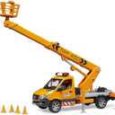 Bruder 02679 MB Sprinter Service Truck/Crane, Man Basket w L/S Module, 20.20 x 6.18 x 7.87 inches