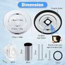 Enhon Tub and Shower Trim Kit, Shower Trim Compatible with Moen Chateau T470 Single Handle Tub/Shower Standard Valve, Escutcheon Screws Tube and Handle(Chrome, Knob)