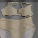 Eomenie Bikini Sets for Women High Waisted Two Piece Bathing Suit U Wired V Neck Swimsuit Adjustable Straps Swimwear (Small, Color: Beige-New)