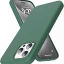 AZF for iPhone 15 Pro Case, Soft Silicone Shockproof Case with Soft Scratch-Resistant Microfiber Lining, 6.1 Inch (Pine Green)