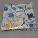 Yellow Blue Floral Throw Pillow Covers 20x20 Inch Set of 2 Spring Sage Green Pillow Covers Farmhouse Flowers Leaves Outdoor Pillowcase Square Cushion Covers for Home Sofa Bedroom