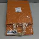 Qiqee Large Kraft Paper Bags with Handles 13"x10"x5" 32pcs Gift Paper Bag Orange Solid Color BagsLarge Size
