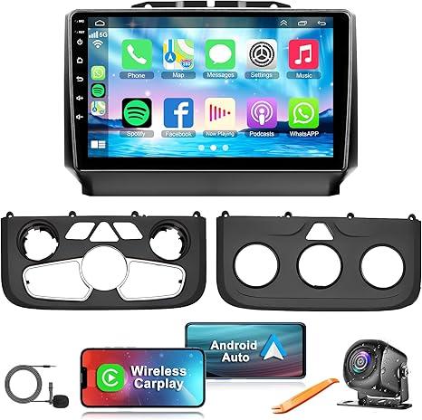 4G+64G Android 13 Car Radio for Dodge 20132018 RAM 1500/2500/3500(Manual & Auto AC), 9 Inch IPS Touch Screen Car Stereo with Carplay&Android Auto,GPS, WiFi, Bluetooth,FM,Rear View, DSP