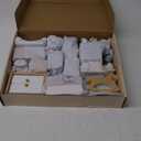 ROBUD Wooden Dollhouse Furniture Set, 23 Pcs Dollhouse Accessories, Miniature Furniture Including 5 Room Kits, Dollhouse Furniture Pretend Play Toys for Boys, Girls & Toddlers, 3+