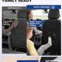 Seat Back Protectors for Kids, Car Kick Mats for Back of Front Seats with Large Pocket Organizer, Waterproof, Protects Against Dirt, Scuffs & Scratches, Fits Most Vehicles, 2PCS (Beige)