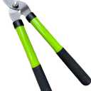 GARDEN GURU Bypass Loppers Tree Trimmer Clipper  Compact 15 inch High Carbon Steel Blade Gardening Loppers Pruning Shear - Comfort Grip Handles  Heavy Duty Branch Cutter  Cut Thick Branches w Ease