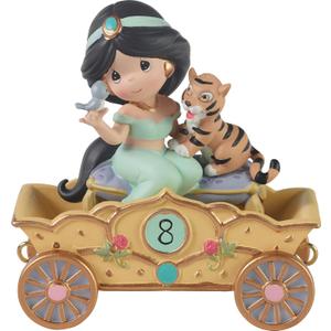 Precious Moments Disney Jasmine Birthday Figurine  Disney Birthday Parade Age 8  Aladdin Princess Collectible Resin Figurine