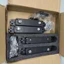 4-Pack 6 inch Hidden Door Hinges Heavy Duty Black, Invisible Concealed Hinges Zinc Alloy 6''x 2.5''x1Inch, Concealed Hinge 180 Degree Swing Hinge, 3 Way Adjustable with Pins and Screws