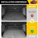Rear Cargo Mat for 2023 2024 2025 Honda CRV Hybrid Cargo Liner All Weather TPE Anti-Slip Trunk Mat for 2023-2025 Honda CR-V Accessories (Fit 23-25 Hybrid Upper Deck)