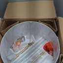 Aspen Creative 31007B Transitional Hardback Drum (Cylinder) Shape Spider Construction Lamp Shade in Off White, 17" Top x 17" Bottom x 10" Height