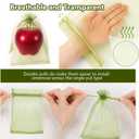 JTENGYAO 100pcs Fruit Protection Bags 6x8 inch, Green Fruit Nets for Fruit Tree, Fruit Protectors Pest Barrier for Tomato Mango Trees Veggies Garden