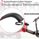 Rear Mudguard with Taillight Scooter Fender Bracket Replacement Accessory Compatible with Kugoo M4, M4Pro Electric Scooter