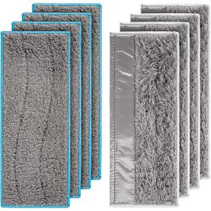 BlueStars m6 Microfiber Wet & Dry Mopping Pads for i.Robot Braava Jet M6 6110, 6012, 6112, 6113  Washable and Reusable, 4 Wet Pads & 4 Dry Pads (4 Wet & 4 Dry)