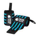 4 x 18" Wrist Wraps - Premium Grade Straps Featuring Ergonomic Thumb Loops - Best Wrist Support Braces for Powerlifting, Bodybuilding, and Strength Training (Blue)