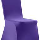 VEVOR Chair Covers, Polyester Spandex Chair Cover, Stretch Slipcovers for Wedding Party Dining Banquet Flat-Front Chair Covers (Purple-a, 50PCS)