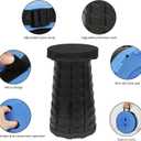 Camping Stool Portable Collapsible Stool Retractable Stool Folding Chair Outdoor Telescopic Stool Capacity 400lb Lightweight for Fishing Hiking Trips BBQ Stool Black