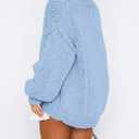 PRETTYGARDEN Cardigan Sweaters for Women Trendy Fall Fashion 2026 Long Sleeve Chunky Knit Cardigans Winter Clothing Outfits (Blue, M)